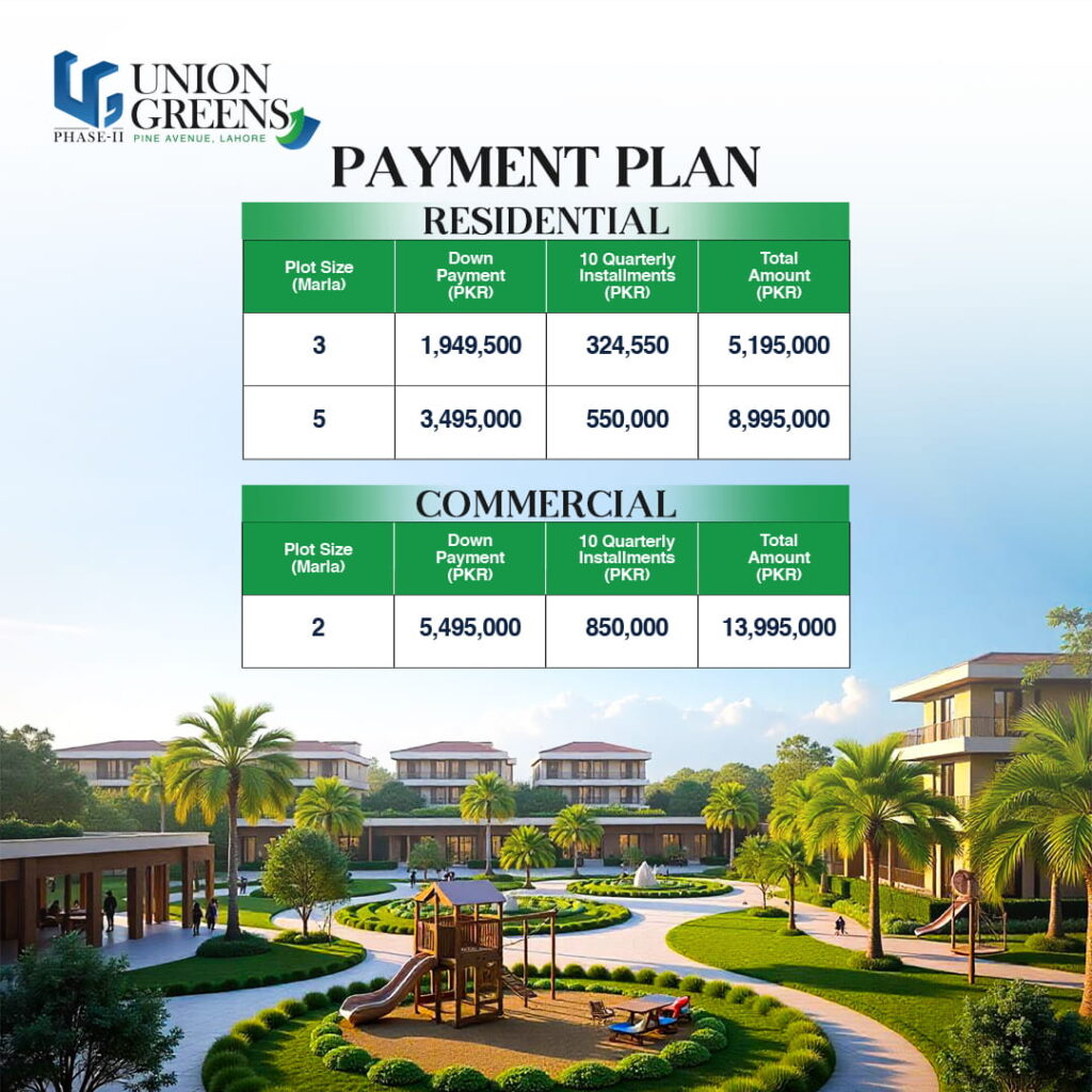 union greens payment plan