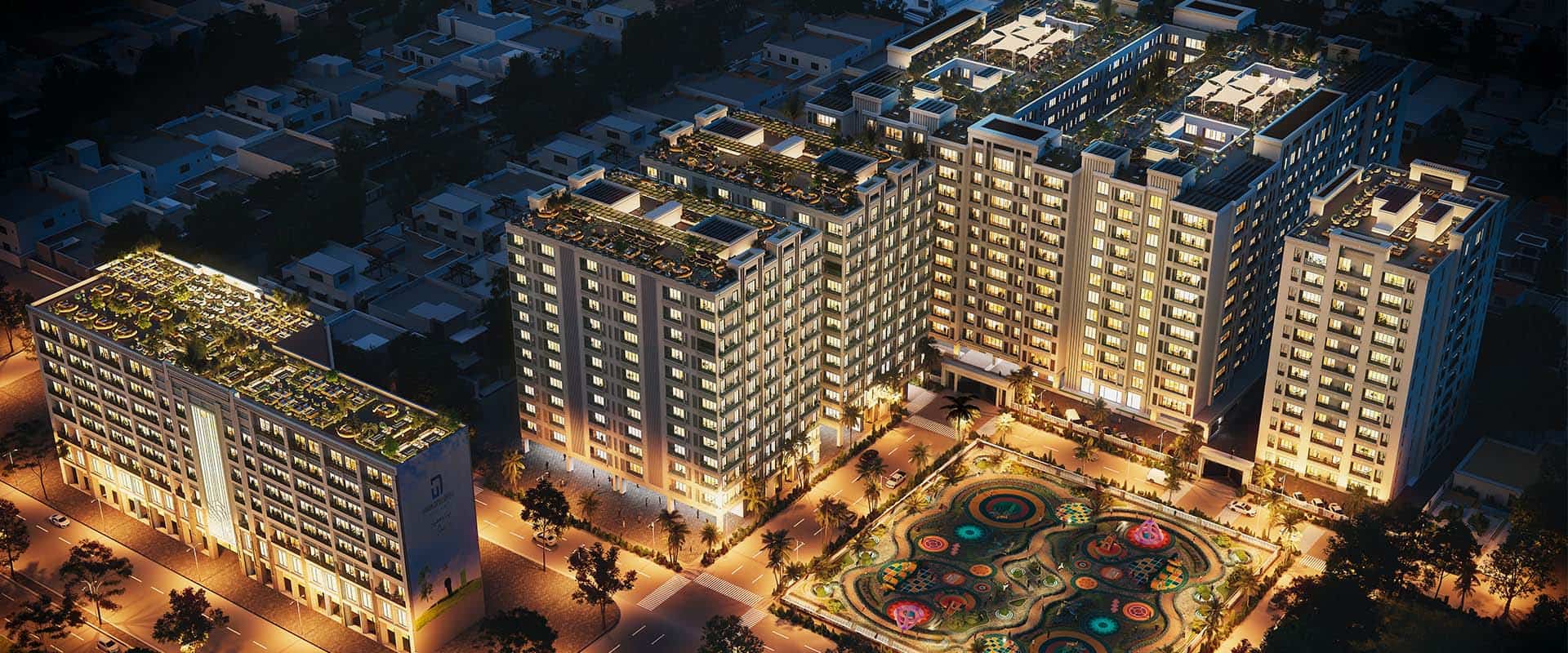 union luxury aparments bird eye view